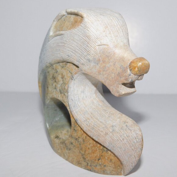 Bud Henry Native Indigenous  4" Carved Soapstone Howling Spirit Wolf ** READ - Picture 7 of 12